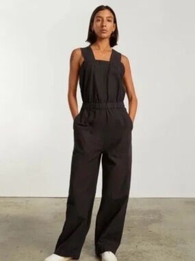 Everlane Fatigue Apron jumpsuit organic cotton black size 2